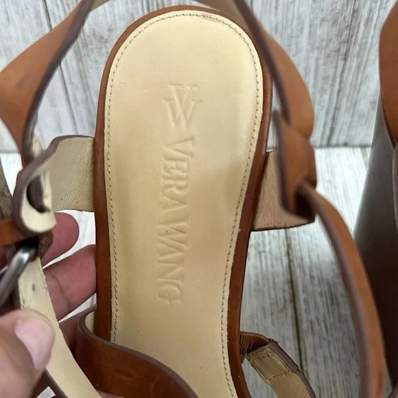 VERA WANG Leather Slingback Sandals Women’s size 7 - Picture 8 of 10